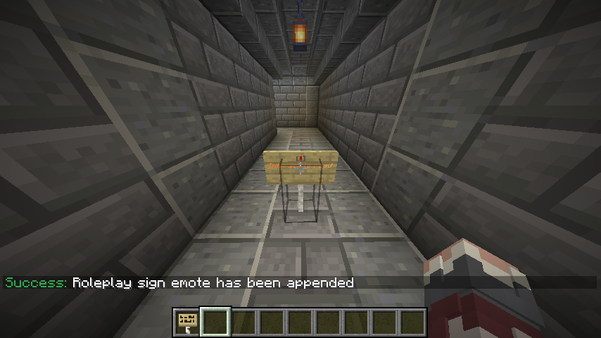 Upon executing the command if everything goes fine then you should be able to see in chat ``Roleplay sign emote has been appended!``