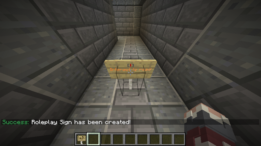 Upon executing the command if everything goes fine then you should be able to see in chat ``Roleplay Sign has been created!``